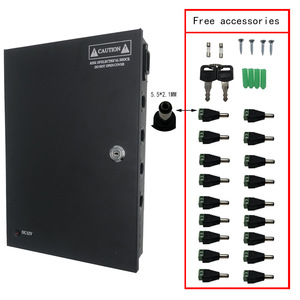JINGRUIAN 12V 30A 18 Channel Power Supply Box DC Regulated Switching Power Supply for LED Strip Surveillance Lights - Product Image 3