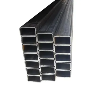 St37 St52 SS400 Hollow Rectangular Carbon Steel Iron Pipes Square Different Prices Hot Rolled ERW MS Mild CS Tubes 6M 12M Length