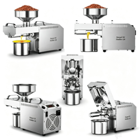 Machine d'extraction d'huile en acier inoxydable 6 kg/h, idéale pour un usage domestique et facile à utiliser comme presse à huile d'arachide et de sésame