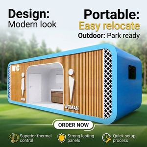 Toilettes mobiles portables certifiées CE, utilisées sur les chantiers de construction, anti-fuite, désodorisantes, faciles à déplacer, sanitaires extérieures - Product Image 1