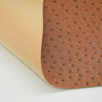 Rouleaux de cuir synthétique PVC gaufré élastique résistant à l'eau, aspect fausse peau d'autruche, tissu de haute qualité pour ceintures et sacs à bandoulière