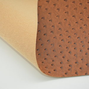 Rouleaux de <span class=keywords><strong>cuir</strong></span> synthétique PVC gaufré élastique résistant à l'eau, aspect fausse peau d'autruche, <span class=keywords><strong>tissu</strong></span> de haute qualité pour ceintures et sacs à bandoulière - Product Image 2