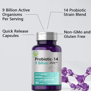 OEM Sprout Care Probiotic - 14 capsules, 9 milliards <span class=keywords><strong>de</strong></span> cultures actives, 14 souches, complément alimentaire pour la santé intestinale, non-OGM, sans gluten - Product Image 3