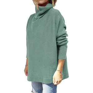 Eco Women's Suit Plain Knitted Turtleneck Female <strong>Wool</strong> Cashmere Sweater <strong>Pant</strong> 2 Piece Set Women Sweater Knit Two Piece Se - Product Image 3