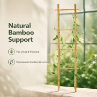 Penyangga Tanaman dari Bambu OEM, Tiang Bambu untuk Tanaman Pot Dalam Ruangan, Tanaman Merambat Monstera, Anggrek, Hoya, dan Tanaman Rumah