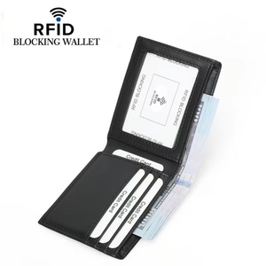 Boshiho Men's <b>Card</b> <b>Holder</b> Purse Microfiber Leather Fold <b>Wallets</b> RFID Anti-Theft Polyester Lining Short Wholesale <b>Wallet</b> - Product Image 4