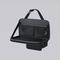 Organisateur de siège arrière en cuir et sac de rangement pour dossier de siège de voiture, style table à manger suspendue portable