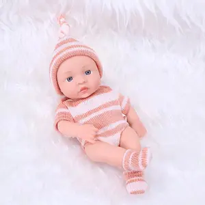 Commercio all'ingrosso 20cm rebirth doll reborn doll mini simulazione full body soft rubber vinyl doll girl gift