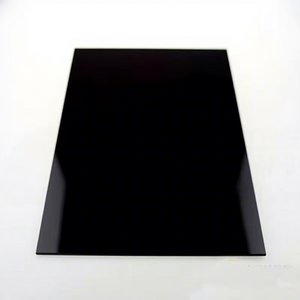 Lastra <span class=keywords><strong>di</strong></span> <span class=keywords><strong>Vetro</strong></span> Ceramico Microcristallino Nero da 4mm, Resistente alle Alte Temperature e all'Usura, <span class=keywords><strong>Vetro</strong></span> Decorativo per Ornamenti - Product Image 1