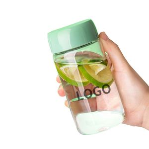 New Clear <b>Water</b> Bottle Plastic Portable Wholesale Sales Rectangular Transparent Bottle Cup for Summer - Product Image 1