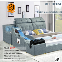 Meubles de chambre à coucher, lit d'hôtel de style moderne, doublure douce, lit king size, nouveau Design OEM ODM, design client, Offre Spéciale