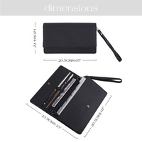 Agenda de Cuero Saffiano con Espiral, Hojas Sueltas, Estilo Zippy, Regalo de Oficina, Organizador de Efectivo y Documentos