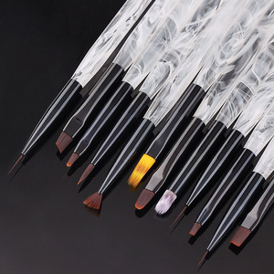 Lot de 12 pinceaux de nail art style japonais, en nylon, pour dessin de rayures, marque privée, outils de manucure professionnels - Product Image 2