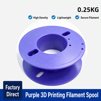 Bobine en plastique ABS violet haute densité de 118 mm, réutilisable et recyclable, pour kit d'essai de filament d'impression 3D de 250 g, vente en gros OEM