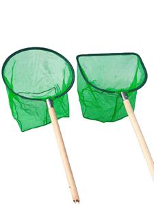 Red de pesca de malla pequeña de hierro galvanizado con mango de madera, engrosada, para la captura de peces y algas de estanque y embalse. - Product Image 1