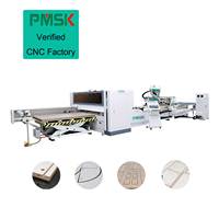Machine à graver CNC à ligne de travail en bois Atc pour la production de meubles de type plaque avec perceuse verticale