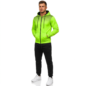 Chándal personalizado de poliéster, chándal para correr, chaqueta en blanco, pantalones de chándal para hombre, conjunto de 2 piezas deportivo para gimnasio - Product Image 1