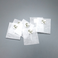 Sachet de thé vide biodégradable en fibre de maïs PLA, forme pyramide, avec ficelle et étiquette, pour thé vert et herbes