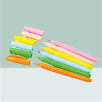 Marcador Fluorescente Macaron de Gran Capacidad, Secado Rápido, Punta de Nylon Suave, Punta Oblicua, Marcador de Puntos Clave