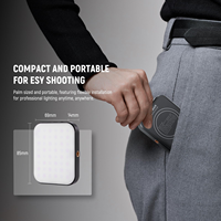 Éclairage d'Appoint LED Magnétique Pliable pour Selfie, Anneau Lumineux avec Miroir et Pince, Lumière de Remplissage pour Conférence Vidéo Compatible MagSafe