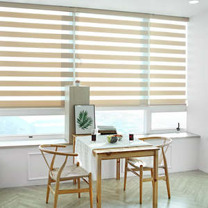 CHANGANE Villa Korean Zebra Stores à enroulement électriques jour et nuit, sur mesure, sans fil, de luxe, modernes, faits main, en voile - Product Image 1