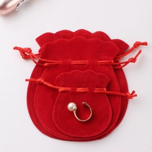 Pochette cadeau en velours recyclable en gros avec cordon de serrage, impression personnalisable, nouveau design, sac anti-poussière pour collier, bague, boucles d'oreilles - Product Image 3