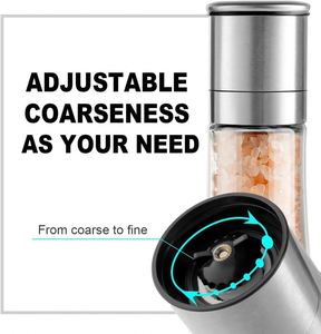 Kitchen Accessories Cooking Tools Stainless Steel Spice Pepper <b>Grinder</b> Adjustable Ceramic Burr Electric Eco-Friendly 70ml - Product Image 3