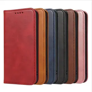 PU Leder Flip Cover Magnetic Wallet Handy hülle für Ehre 8X Max Für iPhone 7 12 13 Karten halter Abdeckung