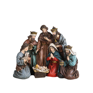 Redeco Venta de Fábrica de Set de Nacimiento con Jesús, Figuras de Resina del Belén Navideño, Decoración de Navidad para Regalo Festivo - Product Image 6
