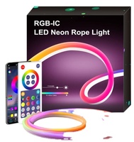 Tuya lampu Neon 5M fleksibel warna magis RGB WiFi cerdas, lampu tali Neon warna-warni dekorasi latar belakang komputer TV lampu Neon Led PST-NH-5M