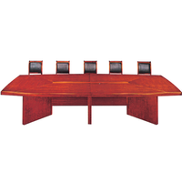 Table de conférence extensible moderne de luxe en bois sur mesure pour les réunions de conseil d'administration