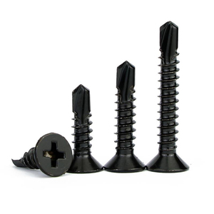#6 #8 #10 #12 in <span class=keywords><strong>acciaio</strong></span> <span class=keywords><strong>inox</strong></span> 410 nero zinco placcato Phillips testa piatta Tek <span class=keywords><strong>viti</strong></span> <span class=keywords><strong>autoforanti</strong></span> in lamiera - Product Image 1