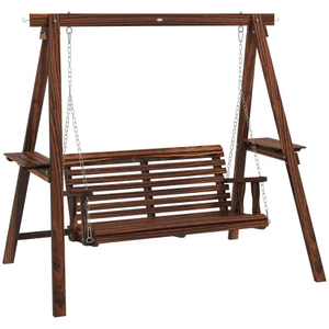 USA Warehouse 2026 Hot Sale Garden <b>Swing</b> Chair Anticorrosive Solid Wood <b>Frame</b> <b>Swing</b> Design With Pendulum Movement - Product Image 4