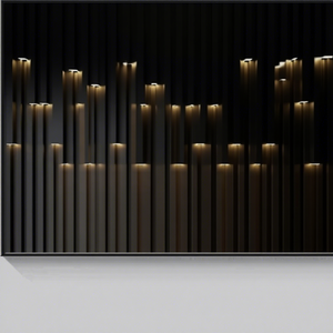 Panneau mural à effet étoile 3D DIY décoratif TV fond mural WPC Grille <span class=keywords><strong>PVC</strong></span> Bardage rainure Panneau mural - Product Image 1