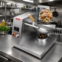 Machine à wok automatique au gaz Poweradd pour restaurant, poêle à frire, robot cuisinier intelligent rotatif pour riz frit, 220V, acier, usage domestique