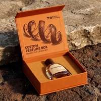 Boîte cadeau de parfum orange personnalisée et boîte magnétique pour parfum avec boîte en papier parfumé et boîte d'emballage pour collection de parfums