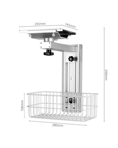 Wandgemonteerde patiëntenmonitorwagen met beugel voor ziekenhuisgebruik - Product Image 4