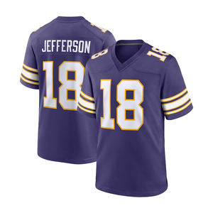 Venta al por mayor 9 J.J. McCarthy 18 Justin Jefferson 3 Addison 15 Dallas Turner Minnesota Top Cosido Camisetas de fútbol americano baratas - Product Image 5