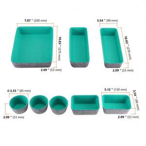 Drawer Organizer <b>Storage</b> Box 8 Squares Inserts Tool Desk Supplies Containers <b>Toy</b> <b>Basket</b> - Product Image 3