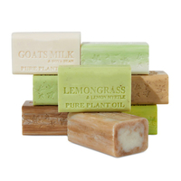Savon en barre au lait de chèvre triplement moulu, à l'huile végétale pure et au beurre de karité, collection classique personnalisée