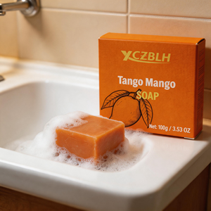 Jabón en Barra Sólido <span class=keywords><strong>Tango</strong></span> Mango de Marca Personalizada OEM/ODM con Ácido Kójico, Manteca de Karité y Té Verde para Piel Grasa y Blanqueamiento - Product Image 3
