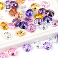 Wangfu bijoux en gros laboratoire créé brillant coupe L-améthyste couleur zircon cubique lâche CZ pierre traité thermiquement couleur jeu/feu