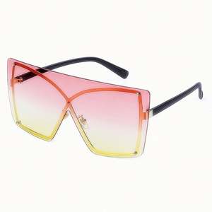 Lunettes de soleil carrées grandes tailles UV400 tendance 2020 pour femmes, lunettes de soleil métalliques pour hommes, lunettes de soleil à verre unique - Product Image 5