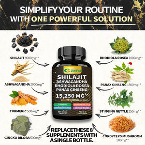 OEM/ODM Saf Gıda Sınıfı Şilajit Reçinesi Aşvagandha Organik Fulvik Asit İz Mineraller Bağışıklık Desteği Enerji Erkekler İçin Tambur/Şişe/Kutu - Product Image 2