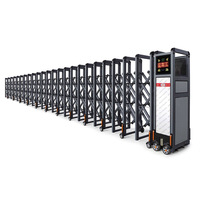 Porte rétractable électrique en alliage d'aluminium, porte à capteur intelligent, fabrication sur mesure, porte électrique à commande à distance automatique