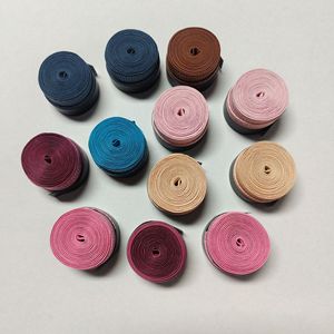 Bande adhésive pour raquette en cuir PU couleur macaron personnalisée, antidérapante, pour badminton, tennis de table, pêche, avec surface gaufrée - Product Image 1