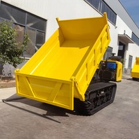 Dumper hydraulique professionnel de 5 tonnes sur chenilles tout-terrain avec chenilles en caoutchouc pour la construction en verger et l'agriculture