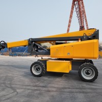 Plateforme de travail aérienne articulée autopropulsée de 22 m de haute qualité, capacité de levage hydraulique stable de 250 kg, avec documents d'inspection complets