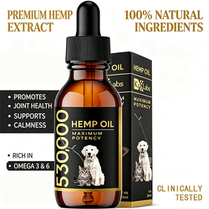Huile de chanvre apaisante pour animaux de compagnie sous marque privée – Soutien à la mobilité et à la flexibilité – Essentiels pour animaux domestiques – Puissance maximale de 530 000 – Format compact 30 ml - Product Image 5