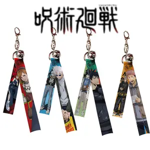 Anime Jujutsu Kaisen Lanyard Hanging Key Chain Cotton Streamer Bag Pendant Keychains